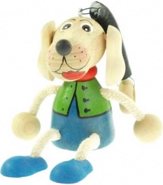 Dachshund on a spring – wooden hanging toy