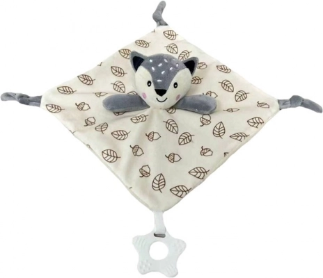 Plüsch-Schnuffeltuch Fuchs Miluš, cremefarben, 25 × 25 cm