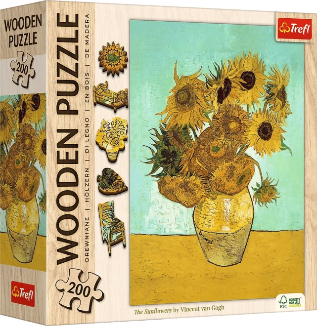 TrefL Holzpuzzle Vincent van Gogh - Sonnenblumen