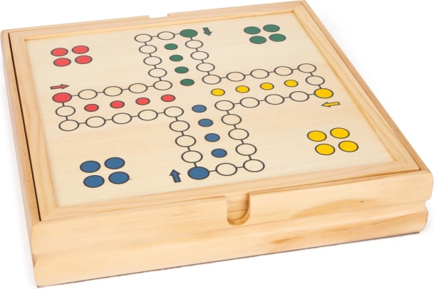 Stabile Holzbox mit Fächern