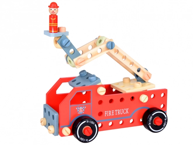 Wooden educational construction blocks set