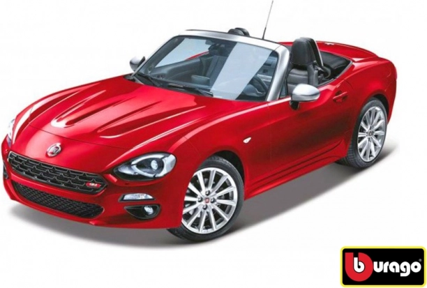Bburago Fiat 124 Spider Red 1:24 model