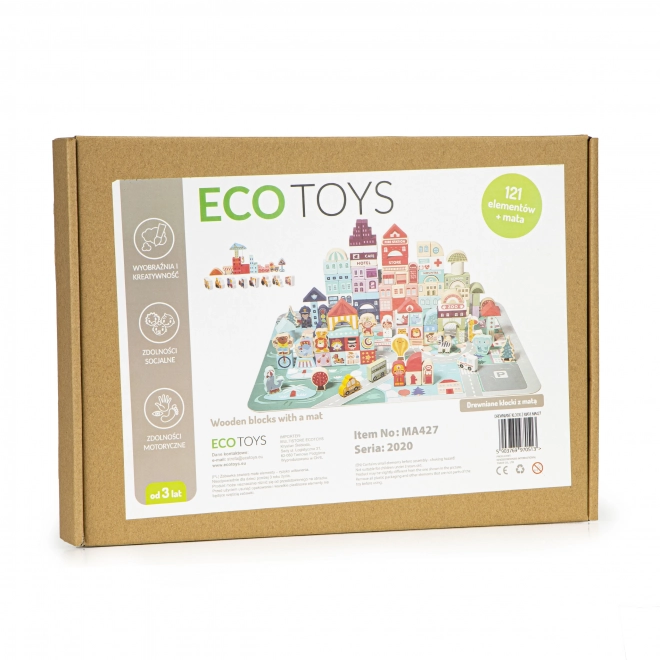 ECOTOYS Houten blokken Stad