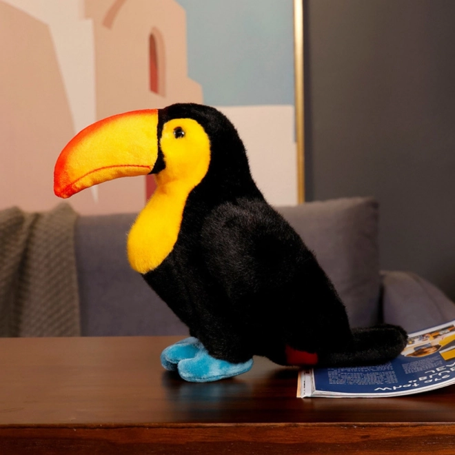 Pluche speelgoed toekan 25 cm zwart