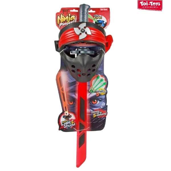 Ninja set sword + mask + darts with sound and light
