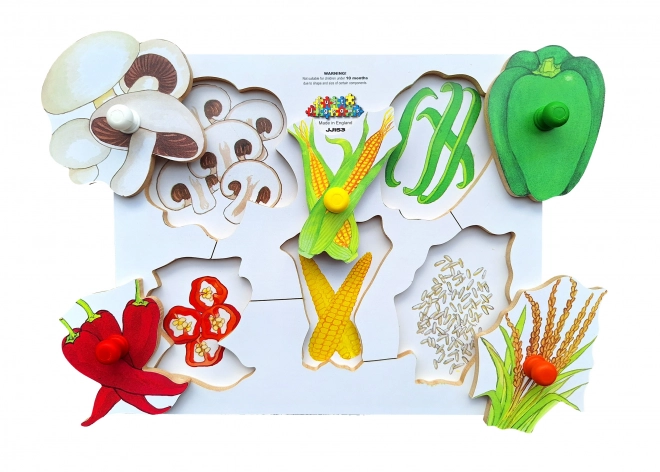 Houten bord puzzel Groenten