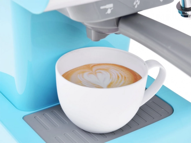 Machine à café à levier pour enfants My Home avec tasse Bleu-blanc