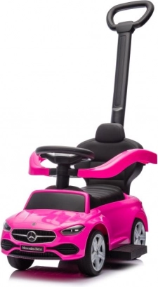 Loopfiets met duwstang Mercedes-Benz 3in1 roze