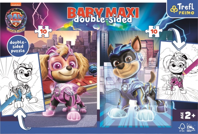 Double-sided Puzzle Paw Patrol: Puppy Heroes Baby Maxi 2x10 Pieces