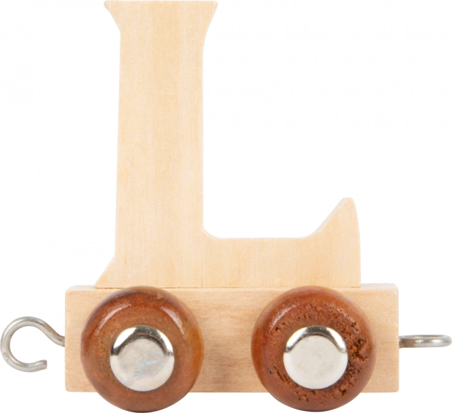 Houten wagon met de letter L voor treinbanen small foot