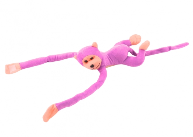 Roze pluchen aap mascotte met geluid 60 cm