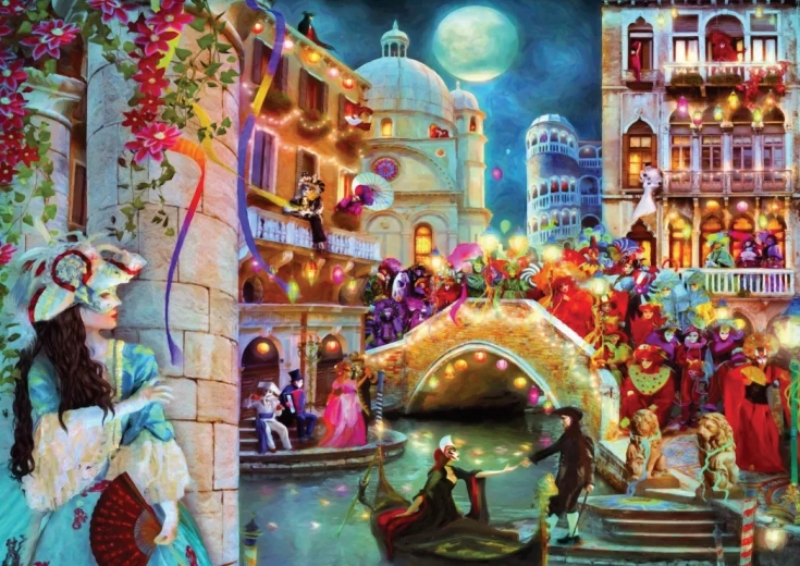 Clementoni Puzzle Lune de Carnaval 1000 pièces