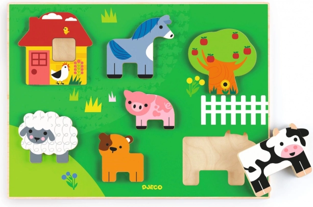 Wooden Insert Puzzle Farm