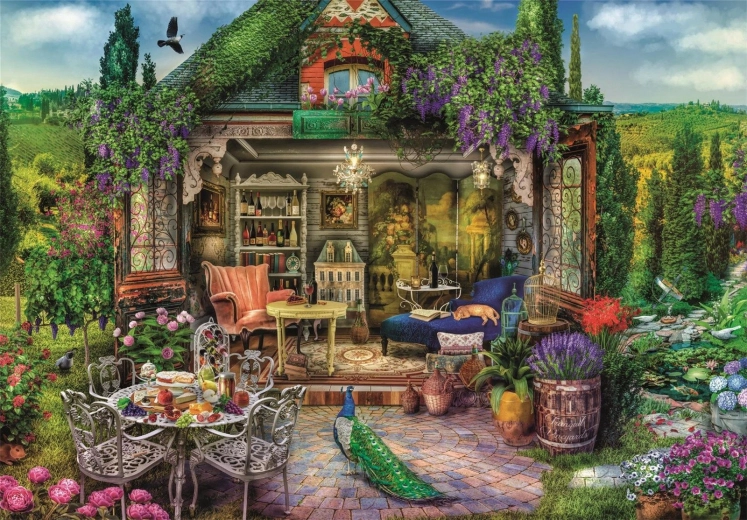 Puzzle Refuge entre les vignobles 1000 pièces