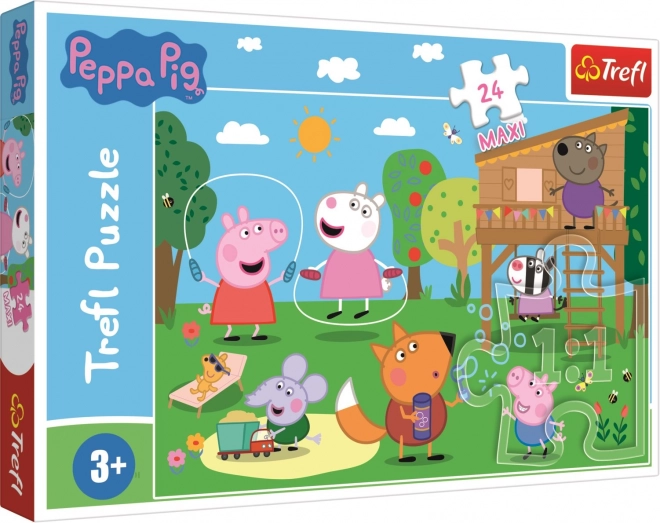 Puzzle Trefl Peppa Wutz 24 Maxi Spaß auf der Wiese