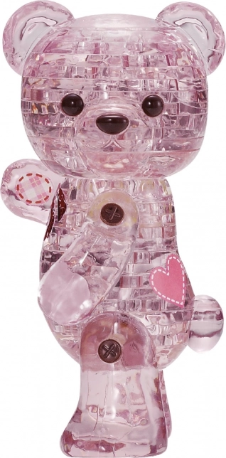 Ourson rose transparent avec de délicats détails