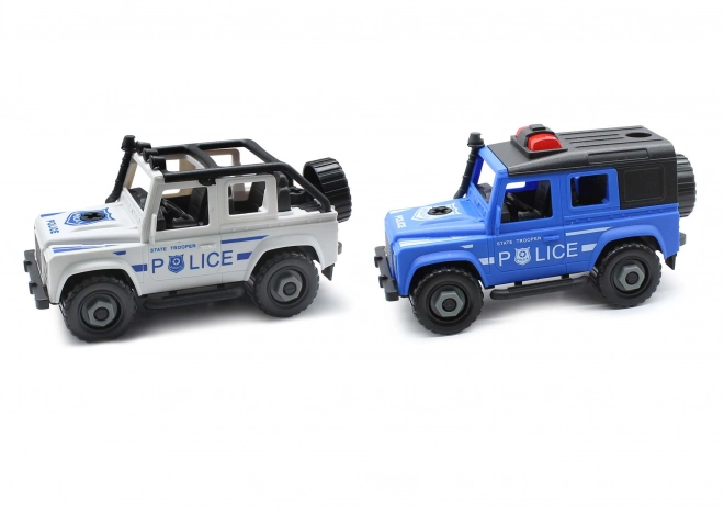 Politie jeep auto schroefbaar 17,5 cm