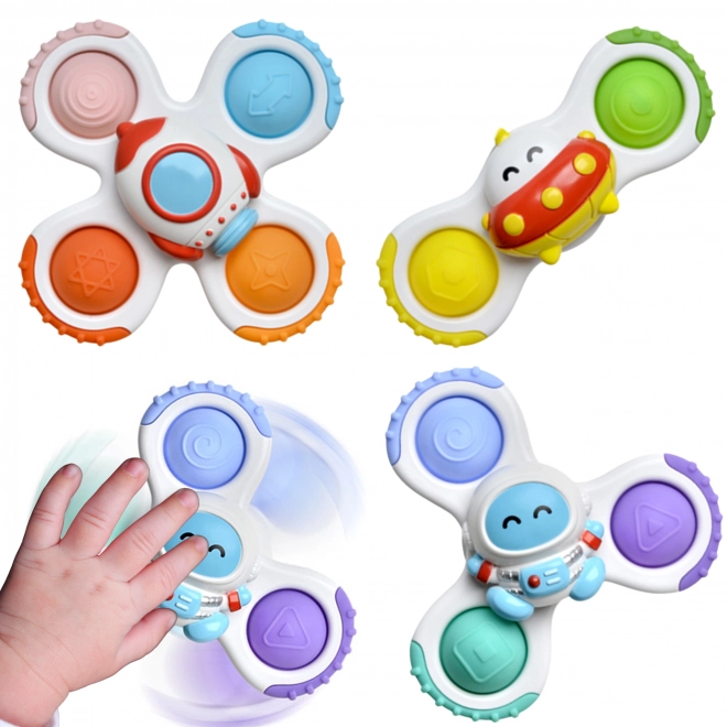 Woopie set van kinderspinners - Raket, Alien, Ufo