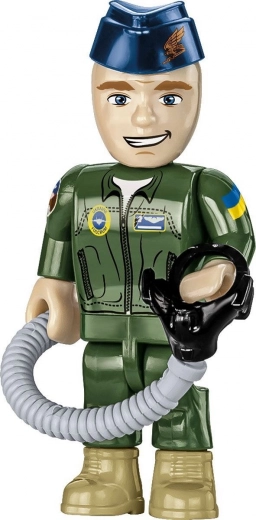 Figur eines ukrainischen Piloten mit Zubehör