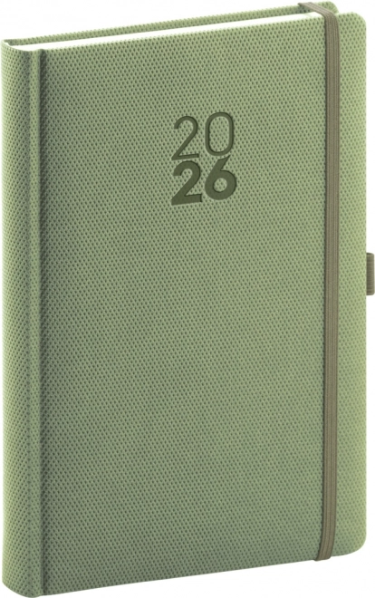 Daily Diary Diamante 2026 Olive 15 x 21 cm