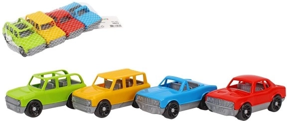 Ensemble de petites voitures en plastique colorées à roue libre