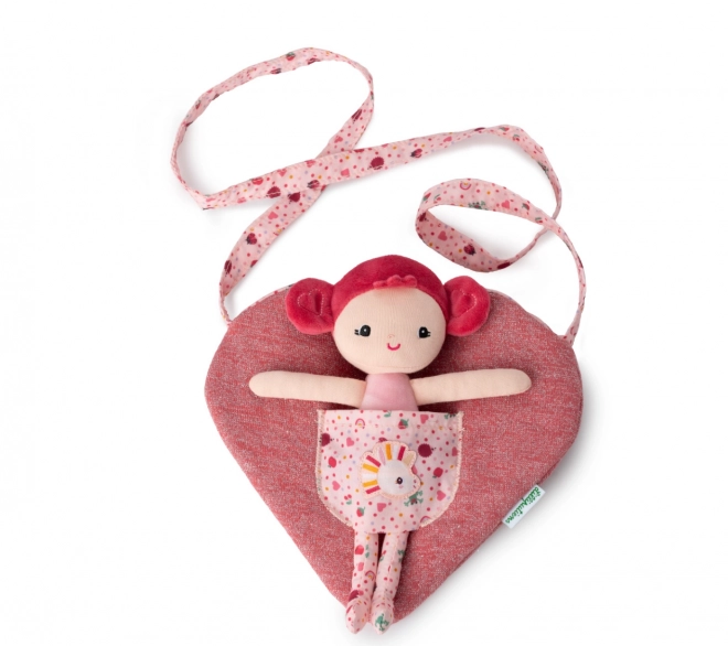 Herzförmige Tasche mit Puppe Aline von Lilliputiens