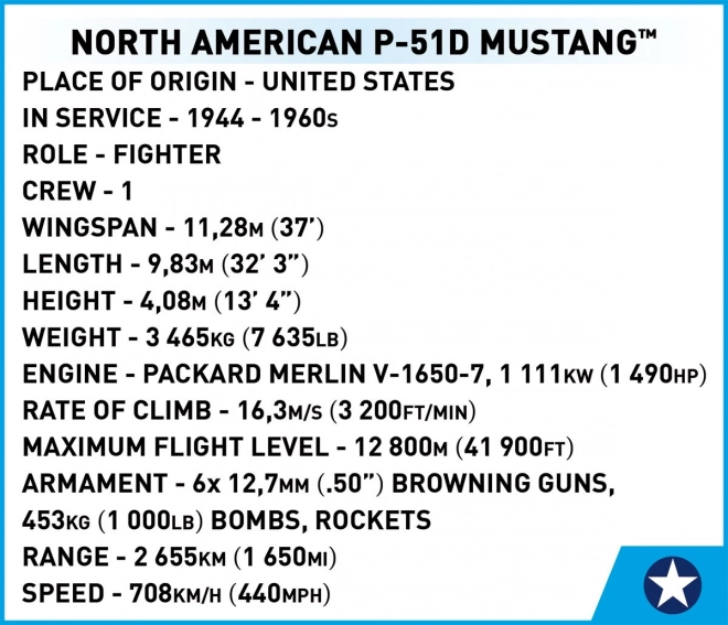 Bausatz Flugzeug P-51D Mustang COBI