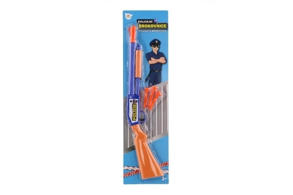 Plastic pistool met zuignappen 48 cm met drie kogels
