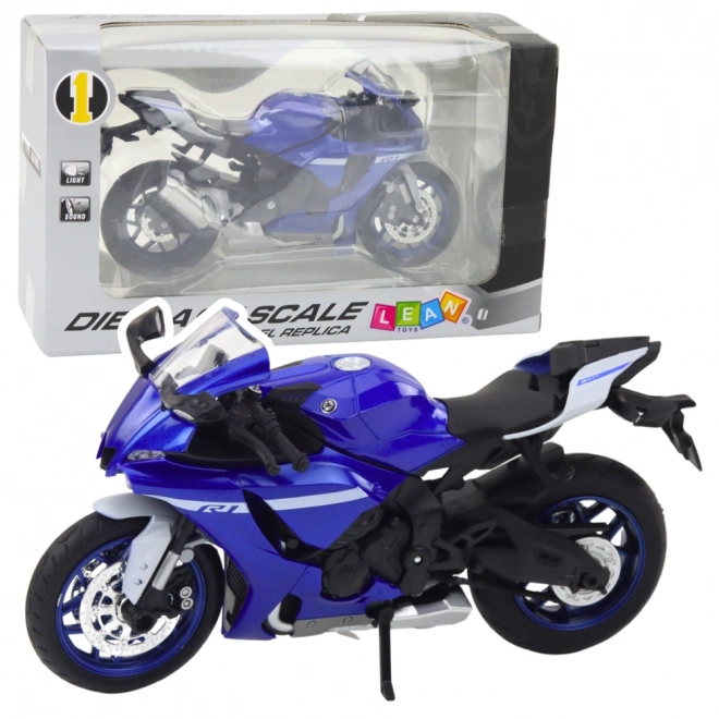 Metalen sportmotor blauw R1 1:12