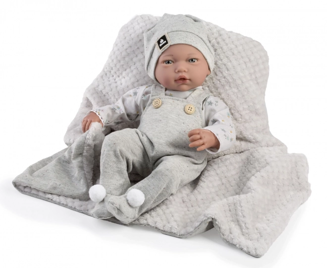 Guca 961 LIAM - poupée réaliste bébé avec sons et corps en tissu doux - 38 cm