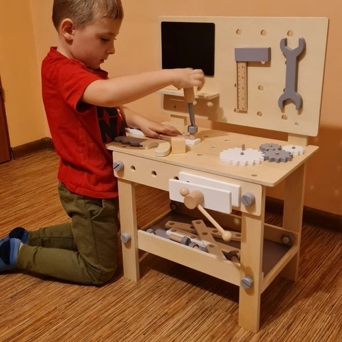 Kruzzel 24820 Kinder houten werkbank met gereedschap