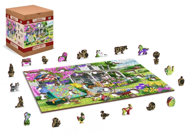 Holzpuzzle Ländlicher Garten von WOODEN CITY