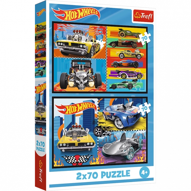Puzzle 2x70 Autos Hot Wheels