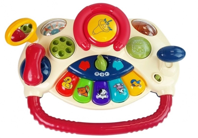 Interactive Steering Wheel for Kids with Piano, Animal Sounds, and Phone