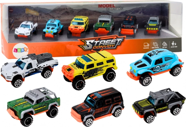 Set of Metal Off-Road Cars 1:64 Set of 6 Pieces