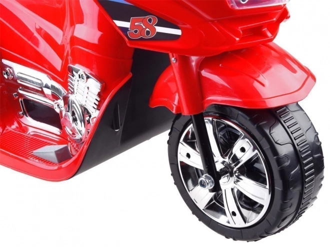 Kinder sportmotorfiets met kleurrijke LED-verlichting – Rood