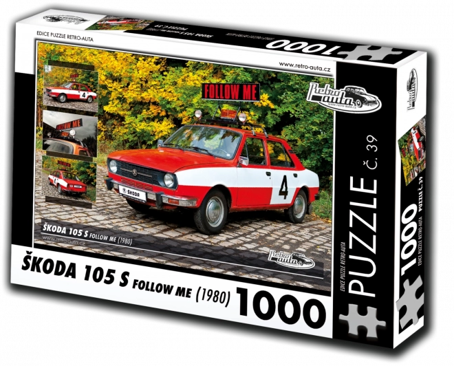 Puzzle Retro Car Škoda 105 S Follow Me 1980 1000 Pieces
