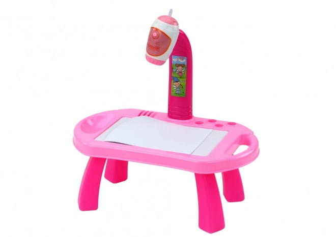 Tekentafel met projector roze