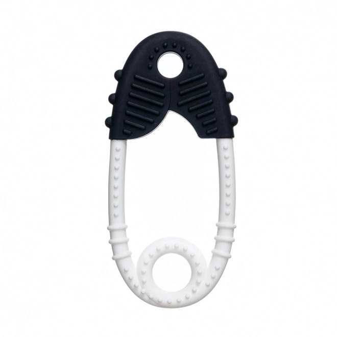 Anneau de dentition Épingle noir et blanc – silicone