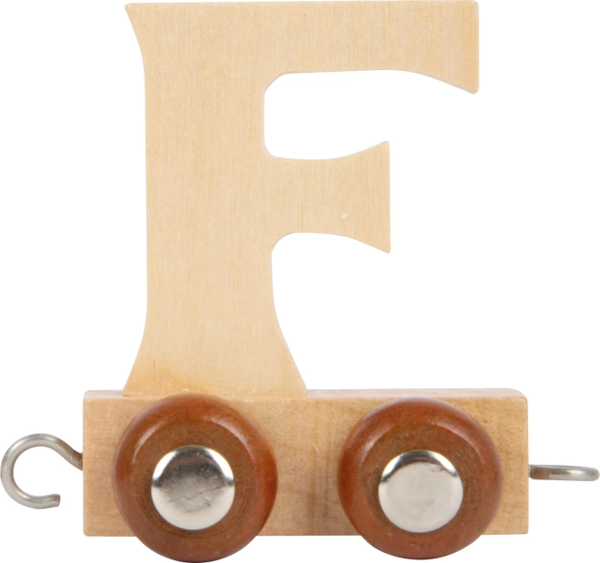 Houten wagon met de letter F voor treinbaan small foot