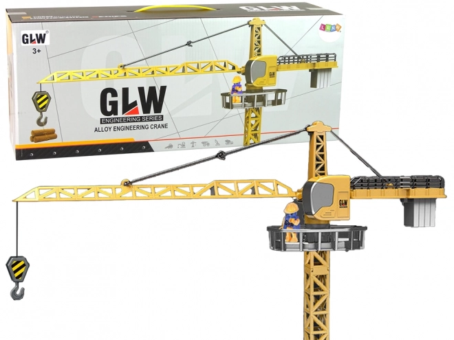 Bouwkraan 95 cm geel