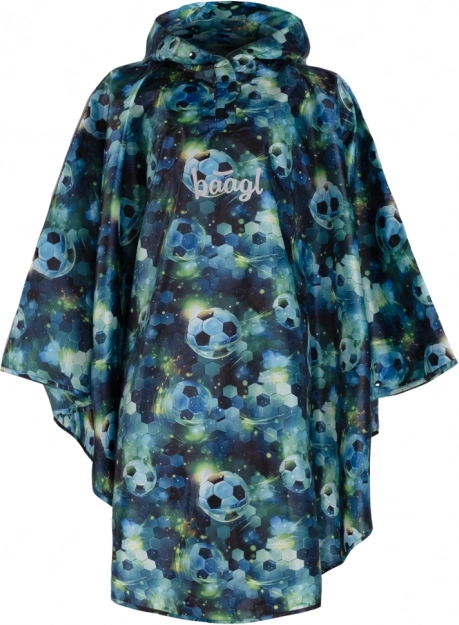 baagl kinderponcho voor in de regen voetbal xs (90–110 cm)
