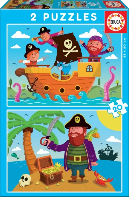 Educa puzzle Pirates 2x20 pièces