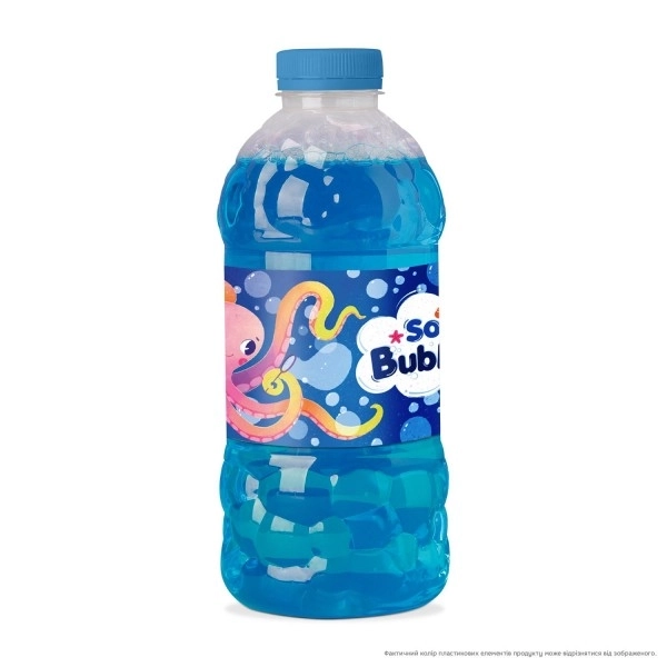 Navulling voor bellenblaas 1 liter Octopus in plastic fles