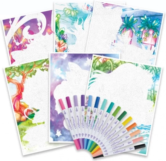 15 double-ended markers with a rich color palette
