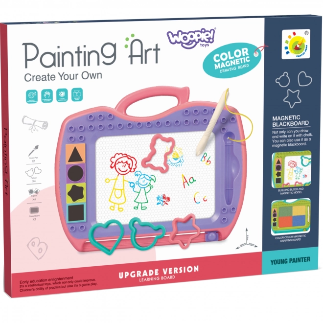 Colorful Magnetic Drawing Board with Stamps and Patterns