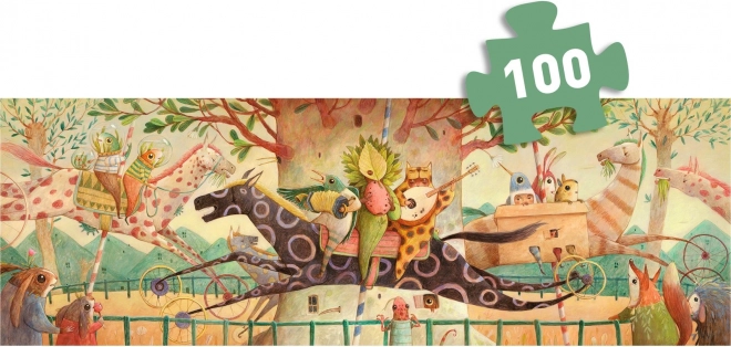 Panoramic Puzzle DJECO Wonderful Ride 100 Pieces