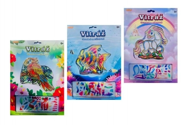Creatieve glas-in-lood voor kinderen 13x13 cm