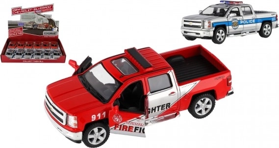 Voiture de pompiers et de police Chevrolet Silverado 2014 - modèle 13 cm