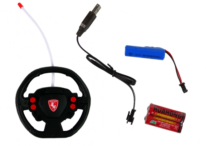 R/C op afstand bestuurbaar passagiersvliegtuig + USB-kabel voor afstandsbediening